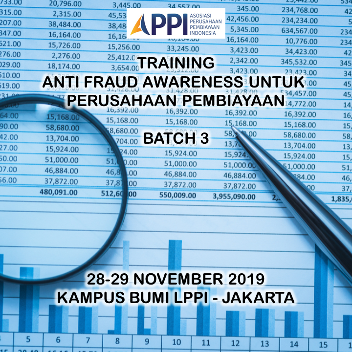 Training Anti Fraud Awareness Untuk Perusahaan Pembiayaan Batch 3 (28-29 November 2019)