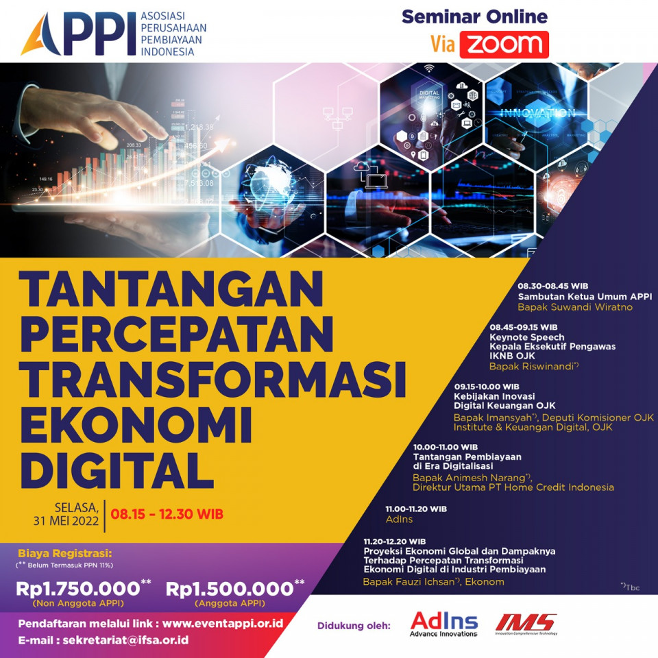 Seminar Online Tantangan Percepatan Transformasi Ekonomi Digital