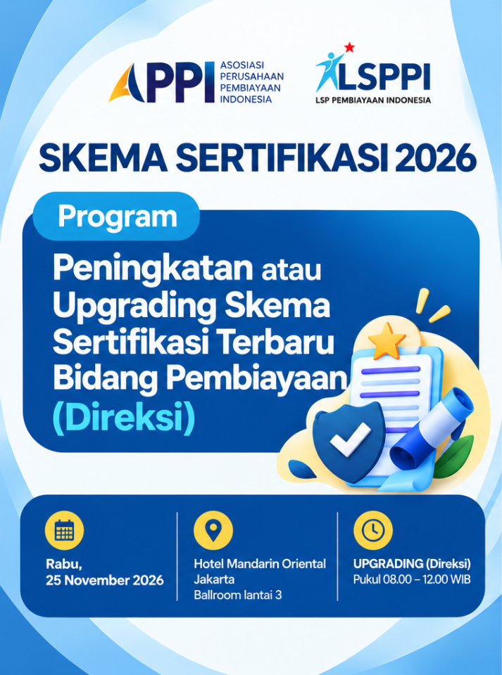 PENDAFTARAN DIREKSI - Program Peningkatan atau Upgrading Skema Sertifikasi Terbaru Bidang Pembiayaan (25 November 2026)