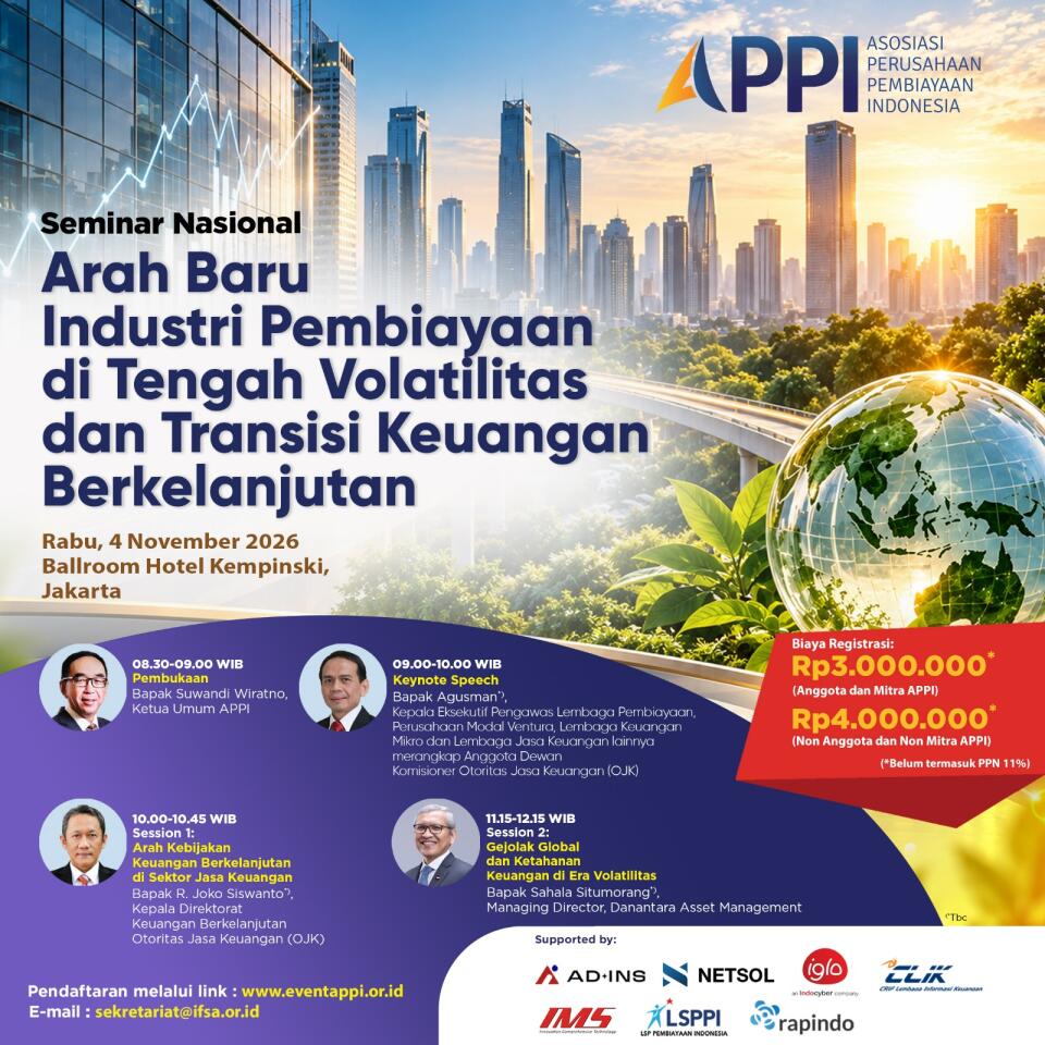 Seminar Nasional Arah Baru Industri Pembiayaan di Tengah Volatilitas dan Transisi Keuangan Berkelanjutan